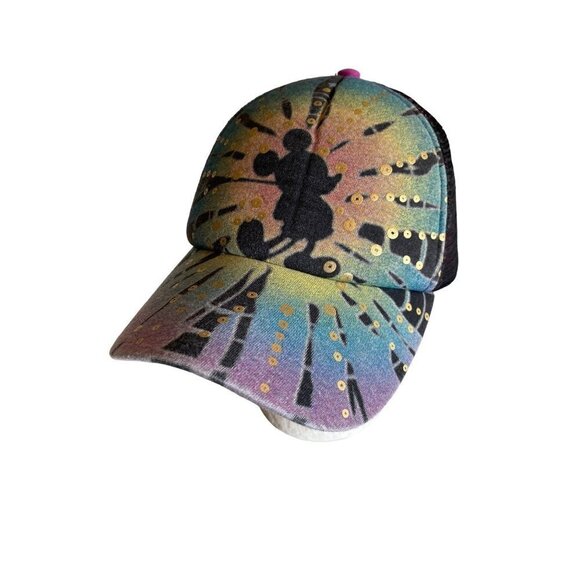 Mickey Mouse Multi Color Meshback Adjustable Hat Cap - Picture 1 of 6